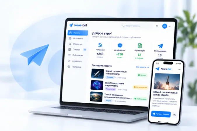 News-Bot — автоматизация новостей для Telegram, VK и Битрикс24