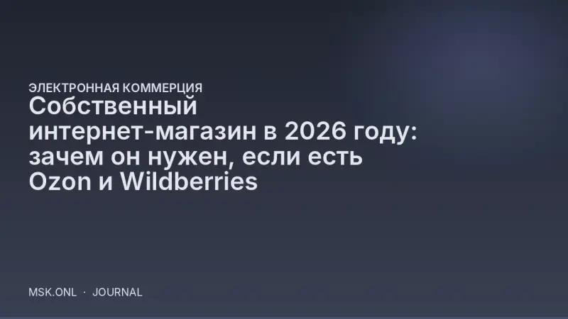 Собственный интернет-магазин в 2026 году: зачем он нужен, если есть Ozon и Wildberries